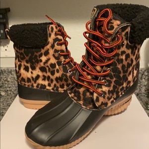 Cheetah print boots